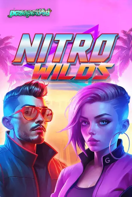 Tampilan layar slot Nitro Wilds dengan nuansa neon synthwave