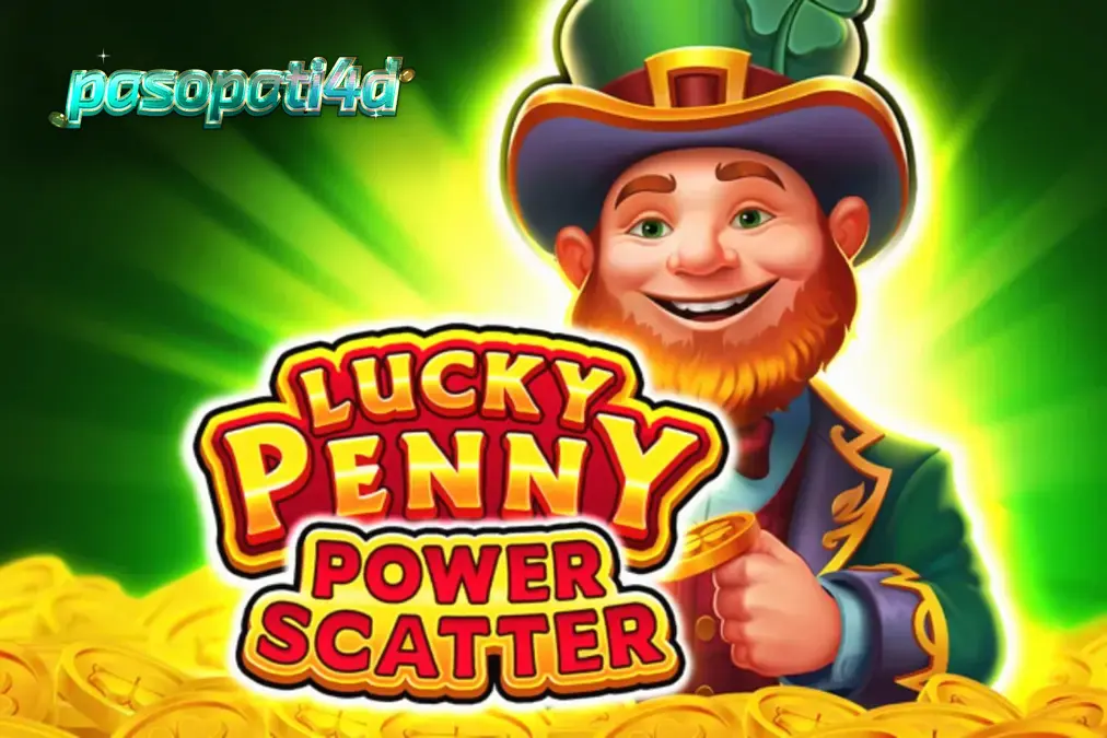 Tampilan visual slot Lucky Penny Power Scatter dengan tema hutan ajaib dan leprechaun.